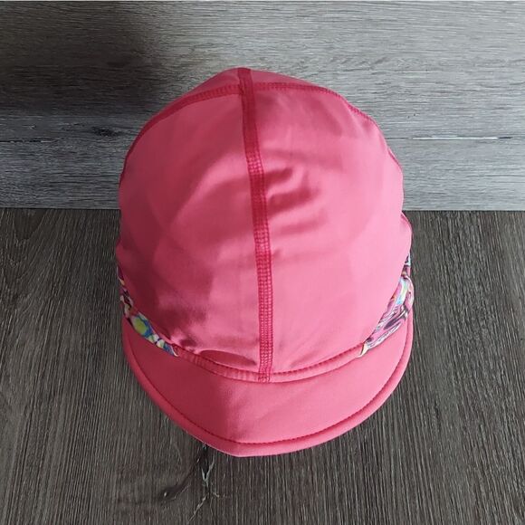 Turtle Fur Pink Kaleidoscope Print Beanie with Visor - Picture 3 of 6